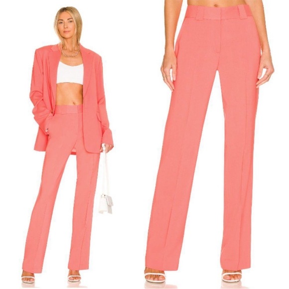 NWOT A.L.C. Kennedy Pink Salmon Trouser Pants. On trend beautiful color ! - Picture 2 of 12